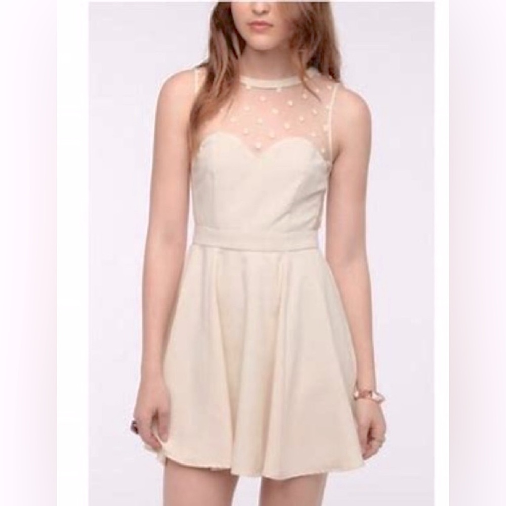 EUC Urban Outfitters Coincidence And Chance Crepe Mesh Dot dress Size Small